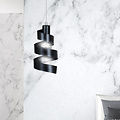 Lampe à suspension en métal spirale noire Helsingborg 1x E27