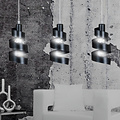Helsingborg 3L lámpara colgante espiral metal negro 3x E27
