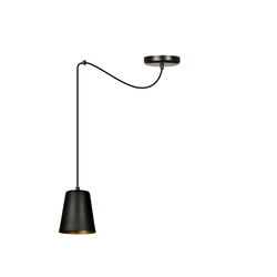 Lampe suspendue Jonkoping dorée et noire 1L E27