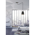 Lampe suspendue Jonkoping dorée et noire 1L E27