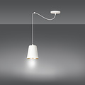 Lampe à suspension Jonkoping blanche et dorée 1L E27