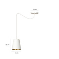 Jonkoping wit en goud 1L hanglamp E27