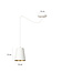 Jonkoping white and gold 1L hanging lamp E27