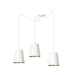 Jonkoping 3L wit met goud hanglamp 3x E27