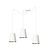 Jonkoping 3L wit met goud hanglamp 3x E27