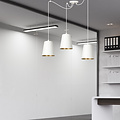 Jonkoping 3L white with gold hanging lamp 3x E27