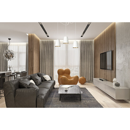 Jonkoping 3L blanc avec suspension dorée 3x E27