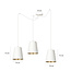 Jonkoping 3L blanc avec suspension dorée 3x E27