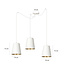 Jonkoping 3L white with gold hanging lamp 3x E27