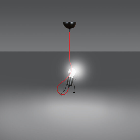 Lund lámpara colgante negra trepador E27