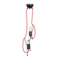 Lund 2x E27 hanging lamp black climbing guys
