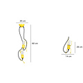 Lund 2x E27 hanging lamp black climbing guys