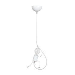 Lund white hanging lamp climbing figure E27