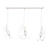 Lund white 3x E27 hanging lamp, cute climbing guys