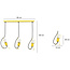 Lund white 3x E27 hanging lamp, cute climbing guys