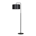 Umea black standing lamp with black shade 1x E27