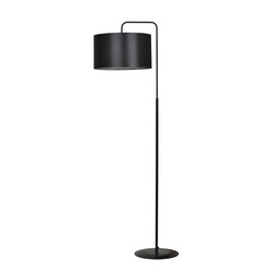 Lampe sur pied Umea noire avec abat-jour noir 1x E27