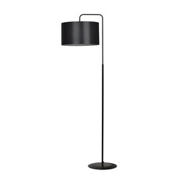 Umea black standing lamp with black shade 1x E27