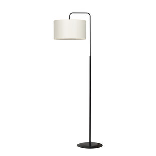 Umea zwart en ecru staande lamp 1x E27