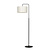 Umea zwart en ecru staande lamp 1x E27