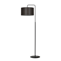 Lampadaire Umea wengé et noir 1x E27