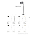 Umea wenge en zwarte vloerlamp 1x E27