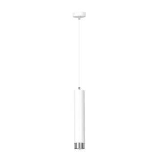 Gavle white pendant tube GU10 with chrome finish