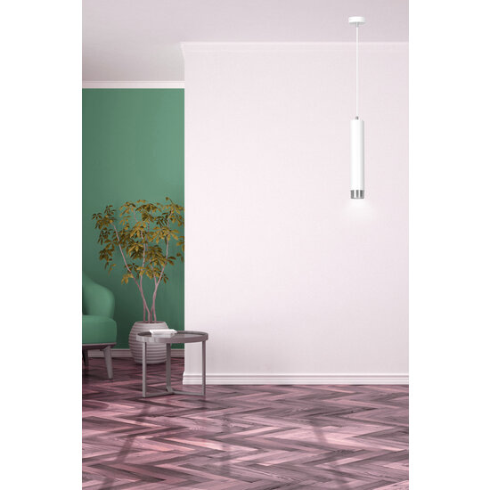 Emibig Emibig Gavle white pendant tube GU10 with chrome finish - Ideal for stylish lighting in any space