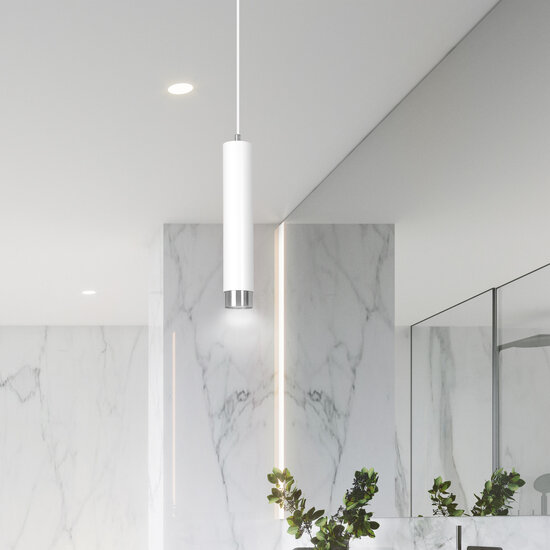 Emibig Emibig Gavle white pendant tube GU10 with chrome finish - Ideal for stylish lighting in any space
