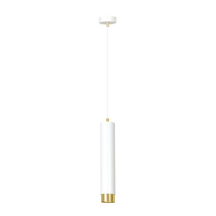 Emibig Gavle lámpara colgante blanca y dorada tubo GU10