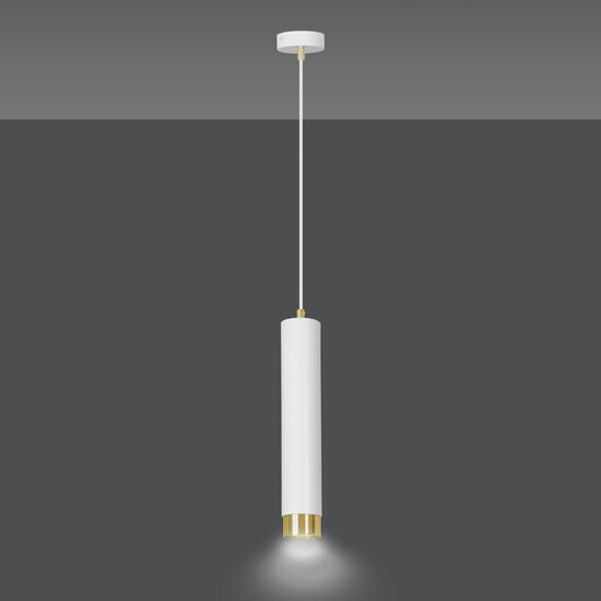 Gavle white and gold hanging lamp tube GU10