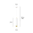 Emibig Emibig Gavle white and gold hanging lamp tube GU10 - Create a cozy ambiance in your home