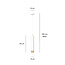 Gavle white and gold hanging lamp tube GU10