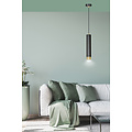 Emibig Emibig Gavle tube suspendue dorée et noire GU10 réglable en hauteur - Idéal pour les intérieurs modernes