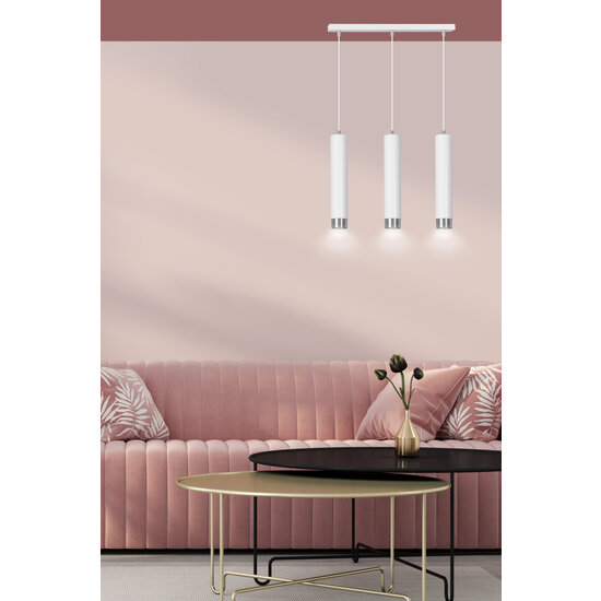 Emibig Emibig Gavle 3L blanc pendel GU10 avec finition chrome - Éclairage idéal pour chaque espace