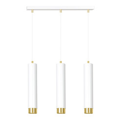 Gavle 3L white and gold hanging cylinders GU10