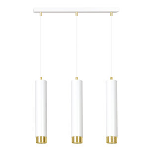 Gavle 3L white and gold hanging cylinders GU10
