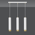 Cylindres suspendus Gavle 3L blanc et or GU10