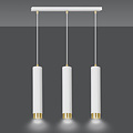 Emibig Emibig Gavle 3L cilindros colgantes blancos y dorados GU10 - Ideal para crear un ambiente acogedor en tu dormitorio