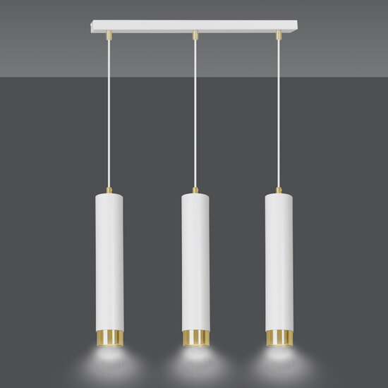 Emibig Emibig Gavle 3L white and gold hanging cylinders GU10 - Ideal for creating a warm atmosphere in your bedroom