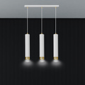 Gavle 3L white and gold hanging cylinders GU10