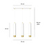 Gavle 3L white and gold hanging cylinders GU10