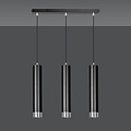 Emibig Emibig Gavle 3L negro GU10 colgante con acabado en cromo - Iluminación elegante para cualquier espacio