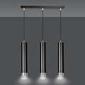 Gavle 3L black GU10 pendant boiler with chrome finish