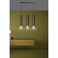 Gavle 3L black GU10 pendant boiler with chrome finish