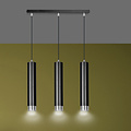 Gavle 3L black GU10 pendant boiler with chrome finish