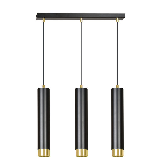 Emibig Emibig Gavle 3L zwart en goud hangende cilinders GU10 - Perfecte verlichting voor elke ruimte