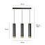 Gavle 3L black and gold hanging cylinders GU10