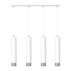 Gavle 4L white GU10 pendant boiler with chrome finish