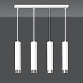 Gavle 4L witte pendelkoker GU10 met chroom afwerking